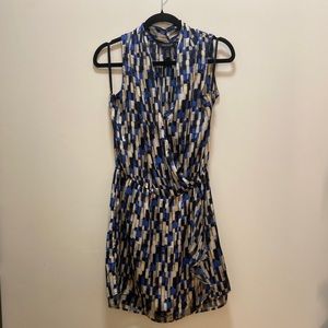 WHITE HOUSE BLACK MARKET Blue Block Dress